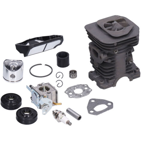 Kit de cilindro y pistón de 40 mm con carburador y filtro de aire para Husqvarna 136 137 141 142