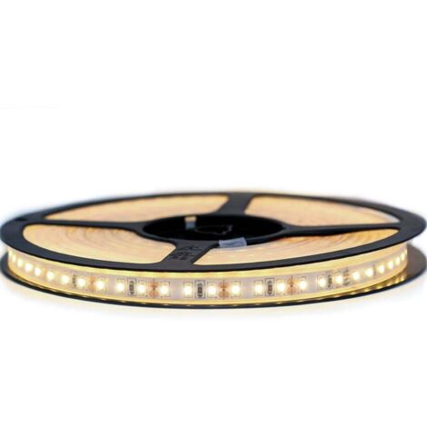 Kit de cinta profesional 3014 - 120 leds/m - 5 metros Blanco cálido impermeable (IP67)  Longitud: 5 metros - Transformador: No se incluye la fuente de alimentación