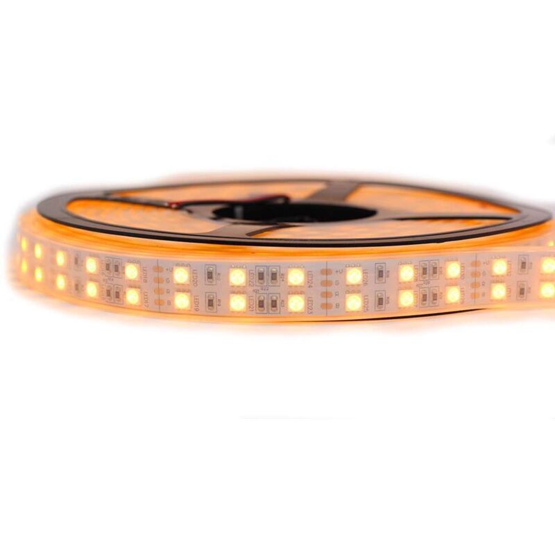 

Kit de cinta profesional 5050 - 120 leds/m - 5 metros color oro a prueba de agua (IP67) | Transformador: Fuente de alimentación 12V/8A