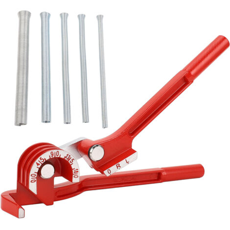 Kit de cintreuse de tubes à ressort manuel, ensemble de tubes de 1/4 pouces, 5/16 pouces, 3/8 pouces, 1/2 pouces, 5/8 pouces, pour tuyaux en acier fin en cuivre, laiton et aluminium