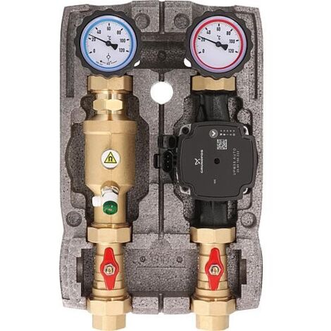 Kit de circuit de chauffage Easyflow DN25 (1") non mélangé avec séparateur de magnétite, pompe Grundfos UPM3S AUTO 25-60