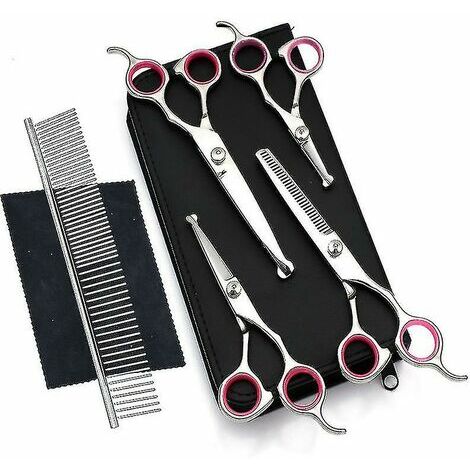 Kit de ciseaux de toilettage pour chiens, ciseaux de sécurité professionnels Comb