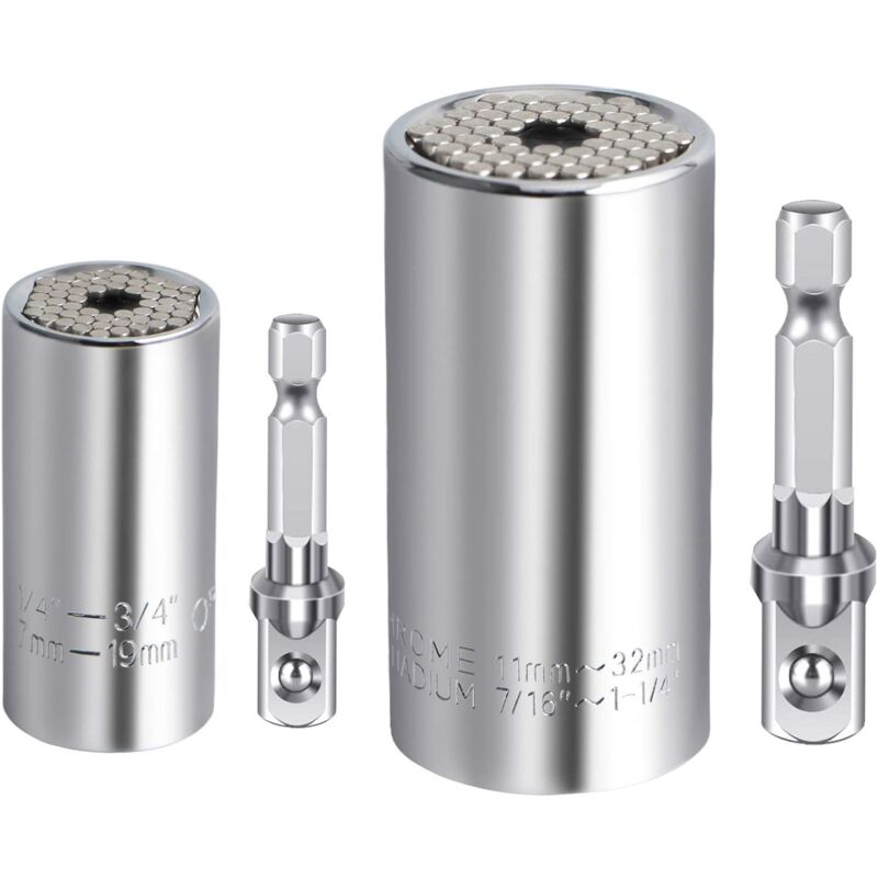 Lauwexe - Clé à Douille Universelle 7-32mm Manchon Multifonctionnel Chrome Vanadium Alliage Magic Sleeve Portfolio Tools Sleeve Head