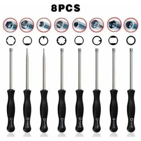 Kit de clé de réglage carburateur 8 outils Pour débroussailleuse et tronçonneuse Ajustement vitesse moteur et mélange air-carburant