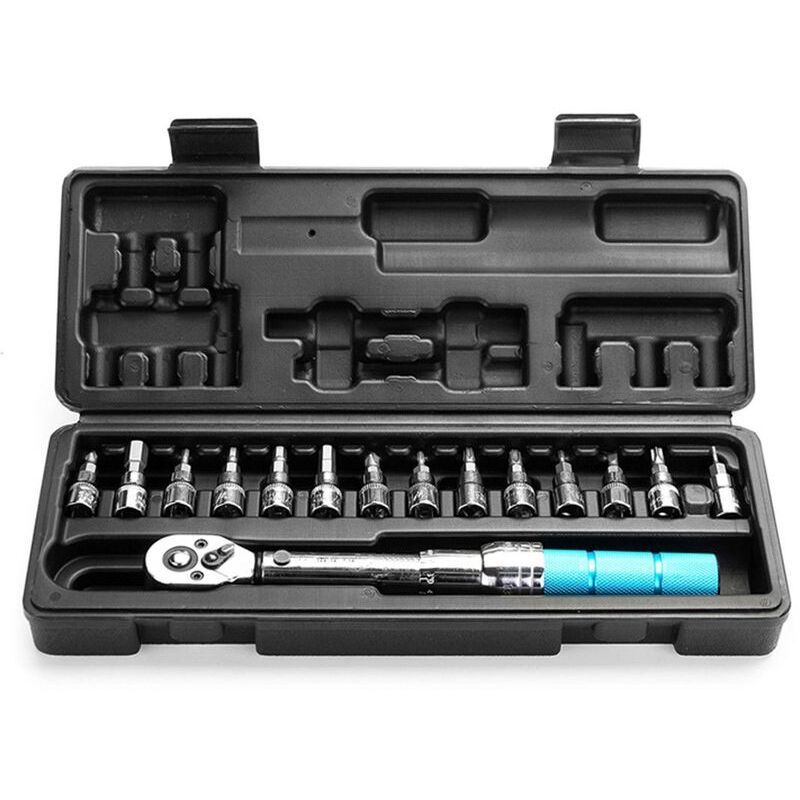Gotrays - Kit de clé dynamométrique Bike Drive Mécanicien de réparation de vélo 1/4quot Douille Sasicare dr 2-14Nm