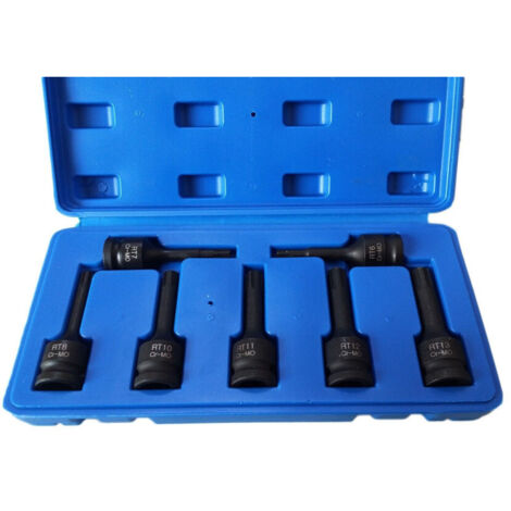 Kit De Clés à Chocs 7 Pièces 1/2" Torx R6 - Rt13 Pour Visseuse Pneumatique