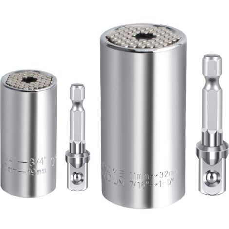 Kit de clés à douille universelles 7-19 mm, clé à douille de perçage 11-32 mm, clé universelle, outil multi-mains, clé à douille universelle, poignée Gator
