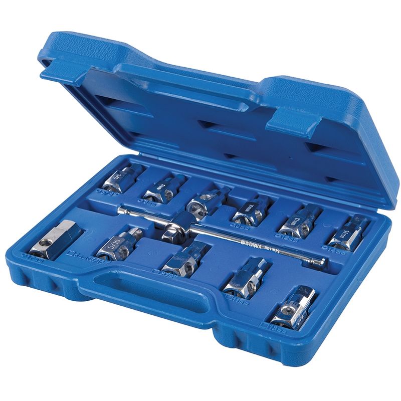 Kit de clés universelles pour bouchons de vidange, 12 pcs 3/8 8 - 17 mm Silverline 279661