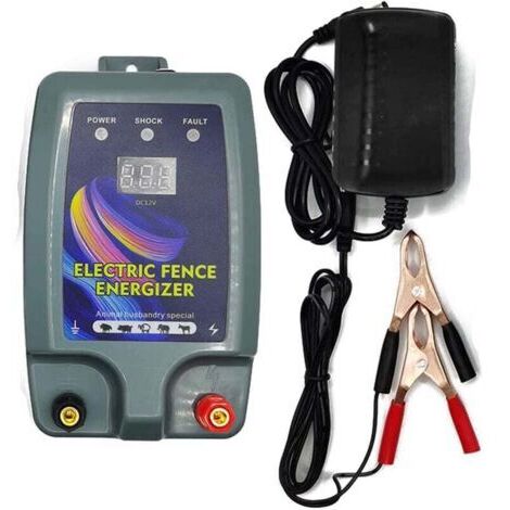 Kit de clôture électrique, Clôture électrique pour bétail, animaux, électrificateur de clôture, haute puissance, 3 modes d'alimentation pour élevage de volailles
