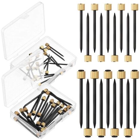Kit de clous pour cadres photo, comprenant des clous à tête carrée plaqués laiton et des clous en acier noir, kit de 50 clous pour murs en bois de 25 mm.