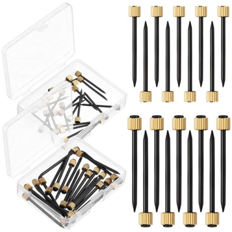 Kit de clous pour cadres photo, comprenant des clous à tête carrée plaqués laiton et des clous en acier noir, kit de 50 clous pour murs en bois de 25 mm.