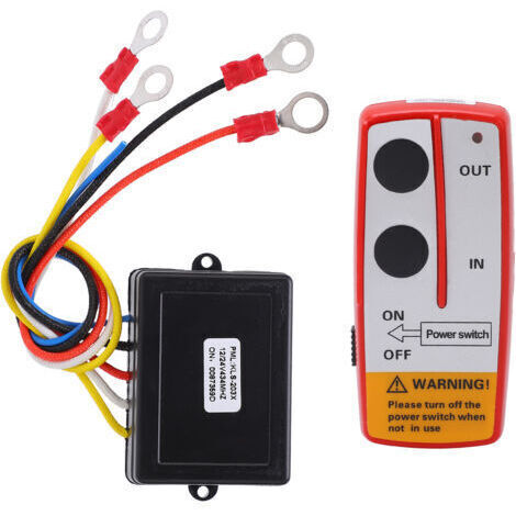 Kit de commande à distance sans fil universel pour treuil avec récepteur 12 V/24 V pour camions, jeeps, quads et SUV