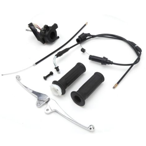 Kit de commutateur d'allumage et poignée d'accélérateur pour Yamaha YZinger 50 et PeeWee PW50 – Matériaux ABS et PVC – Installation facile