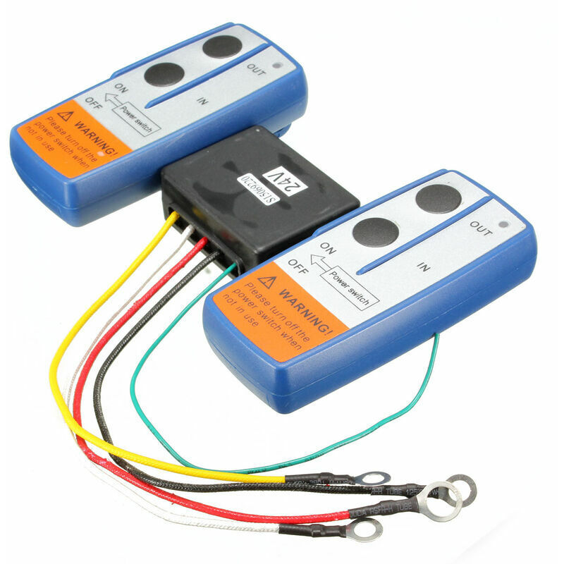 Forehill - Kit de commutateur de télécommande sans fil de treuil de récupération de la gamme 24V 30m combiné double pour camion atv