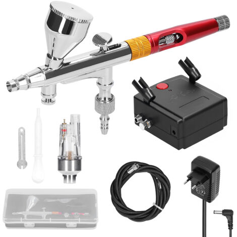 Kit de compresor de aire profesional multifuncional de 0,3 mm, 20-35 PSI, para aerógrafo, ideal para la fabricación de maquetas y la pintura artística.