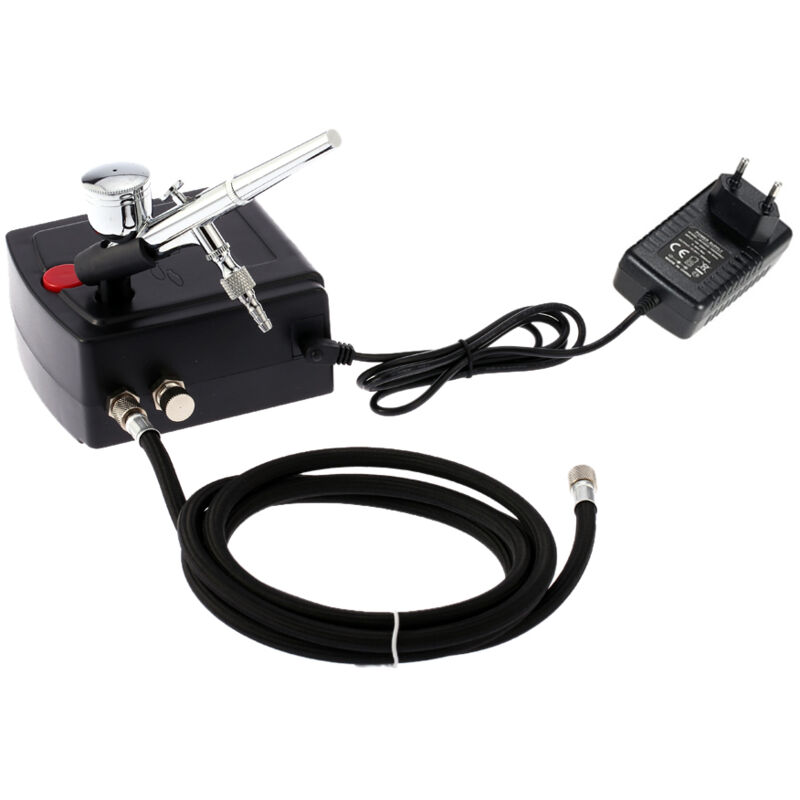 Meterk - Kit de compresseur d'air aérographe professionnel, pour peinture artistique, modèle de pulvérisation de gâteaux artisanaux, ensemble