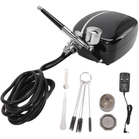 Kit de Compresseur Mini Airbrush pour Maquillage, Manucure et Nettoyage - Alimentation 100-240V avec Prise UK
