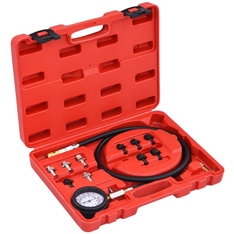 

Kit de comprobación de presión de aceite 12 piezas - Negro - Vidaxl
