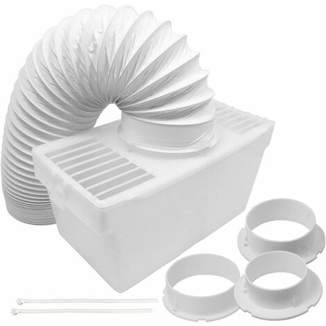 Kit de condensateur de tuyau de ventilation avec 3 adaptateurs compatible avec White Knight sèche-linge (1.2m)