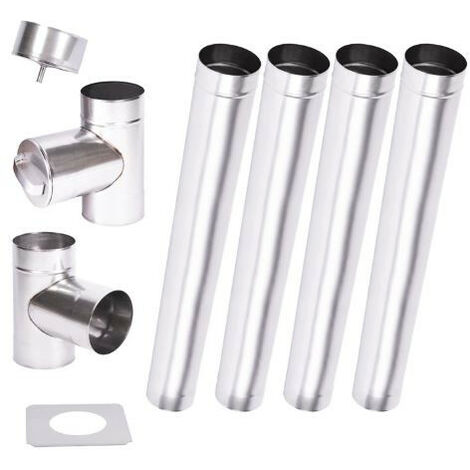 Kit de conducto de chimenea 4 m pared simple - 100/120/130/150/160/180/200 mm - Dimensiones: 160mm