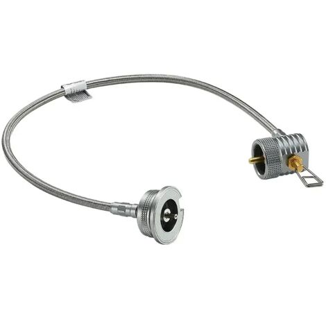 Kit de conduite de gaz flexible, adaptateur et rallonge pour tuyau de gaz en acier inoxydable, compatible avec les réchauds à gaz de camping et les réchauds de cuisine portables.