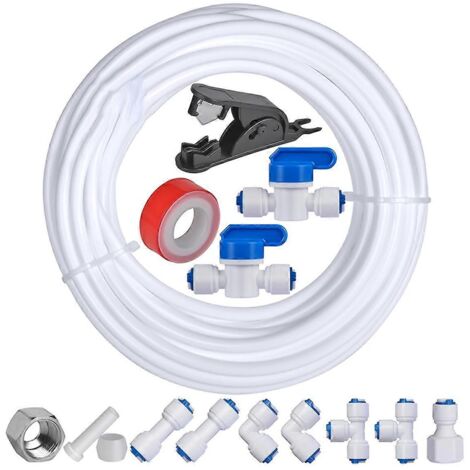 Kit de conduite d'eau pour réfrigérateur de 10 m (32,8 pi), kit de conduite d'eau de diamètre extérieur 6,35 mm (1/4 po)