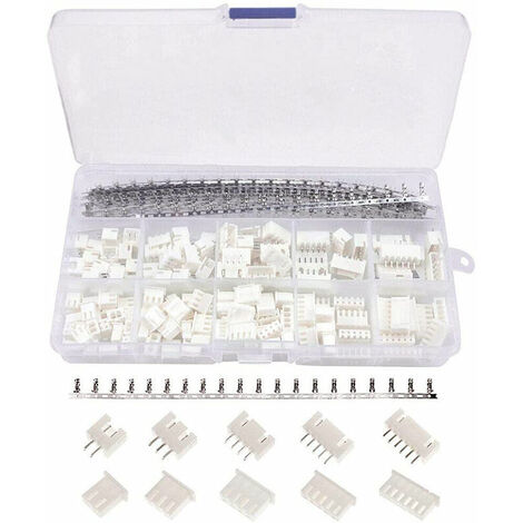 Kit de conector JST de 460 piezas, JST-XH, conectores macho/hembra de 2/3/4/5/6 pines, terminales de conectores pin hembra de 2,54mm
