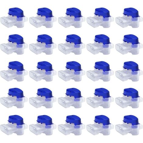Kit de conectores para cables de cortacésped robóticos: 25 conectores rellenos de gel para extender o reparar cables de cortacésped eléctricos de bajo voltaje. Resistente al agua, seguro y sin pelar.