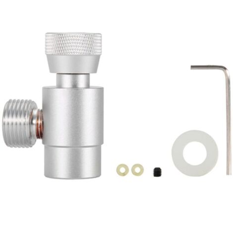 Kit de connecteur d\'adaptateur de recharge de cylindre de réservoir de remplissage de CO2 pour SodaStream (argent sans compteur)