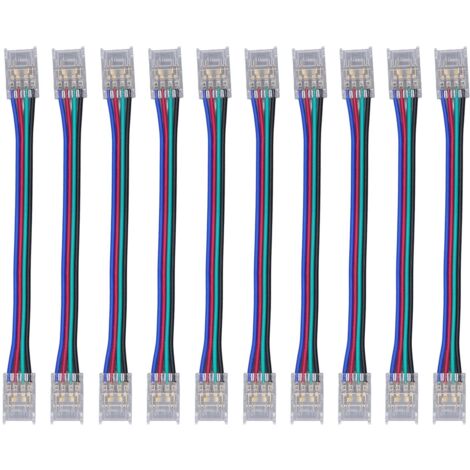 Kit de Connecteur de Bande Lumineuse à LED, Connecteur de Bande Lumineuse COB à Connexion Rapide 4 Broches à Forte compatibilité pour l'usine