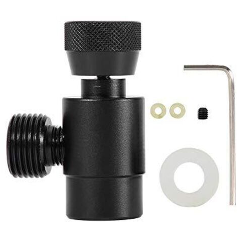 Kit de connecteur de Bouteille d'adaptateur de Remplissage de réservoir de Remplissage de CO2 pour SodaStream(W21.8-14-Noir)
