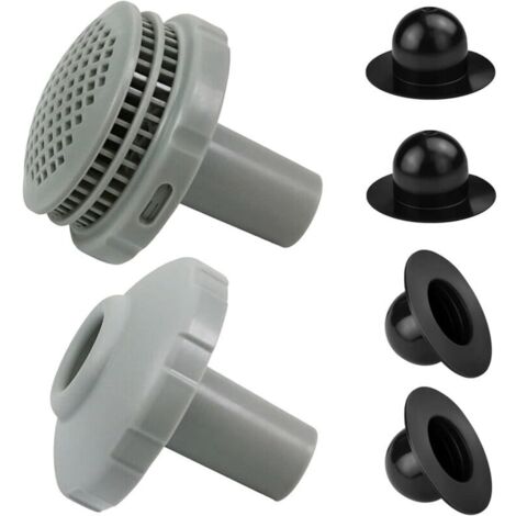 Kit de connecteur de pulvérisation de piscine 6 pièces avec grille de filtre de sortie , buse d'entrée et bouchon de trou , accessoires de piscine