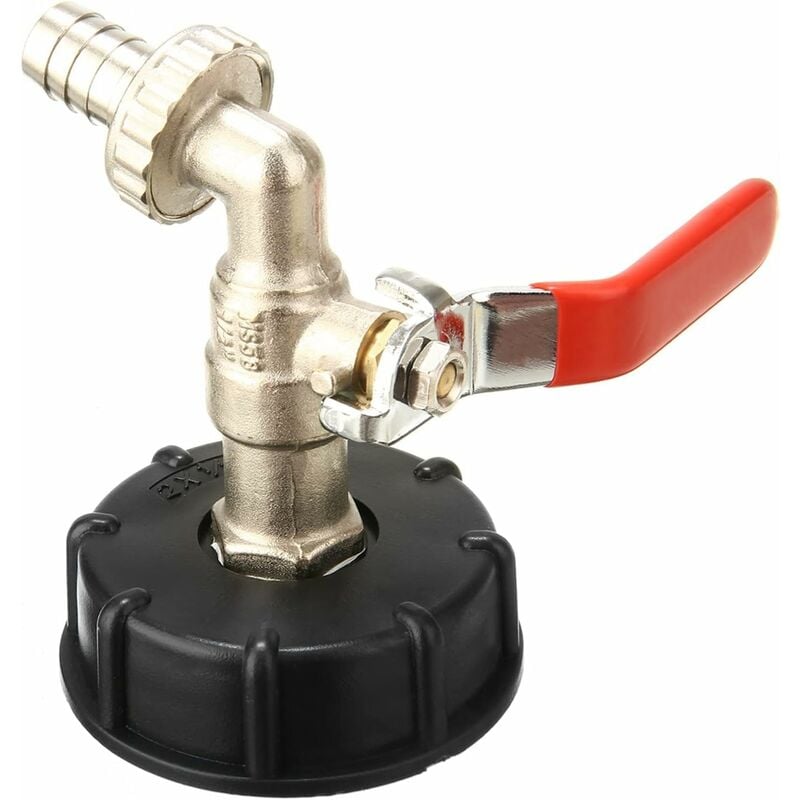 Kit de connecteurs bouchon de réservoir ibc avec robinet en laiton, connecteur à pression de 1/2 pouces, tuyau d'eau, connecteurs d'eau de jardin