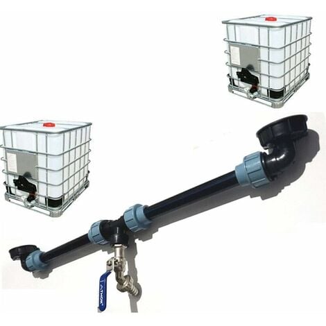 ZMLEVE Kit de connexion de réservoir IBC, raccord tandem pour 2 connexions de réservoir, adaptateur de réservoir pour la maison et le jardin