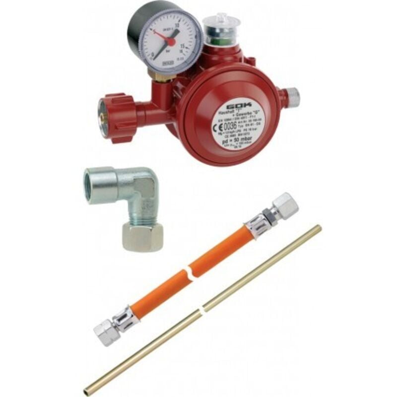 Kit de connexion pour gaz et plaques gaz dans les espaces confinés, gaz, cuisinière, 29 (30) ou 50 mbar: 50 mbar