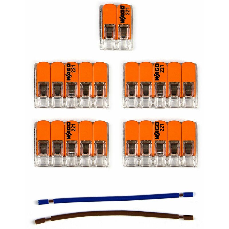 Creative Cables - Kit de connexion WAGO compatible avec câble 2x pour Rosace à 7 trous