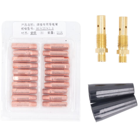 Kit de Consommables pour Pistolet à Souder MIG, 24 Pièces, Buse à Pointe 15AK, Diffuseur de Remplacement, Pièces et Accessoires pour Pistolet à Souder MIG
