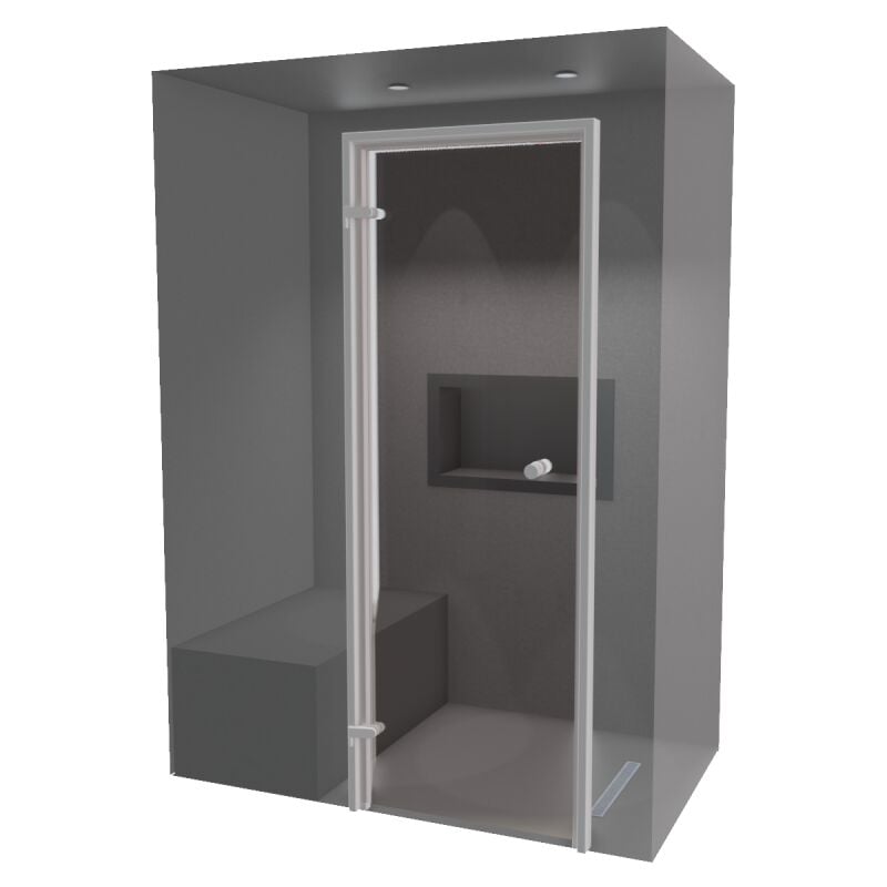 150 x 90 - Hammam kit de construction cabine de douche à carreler avec générateur vapeur