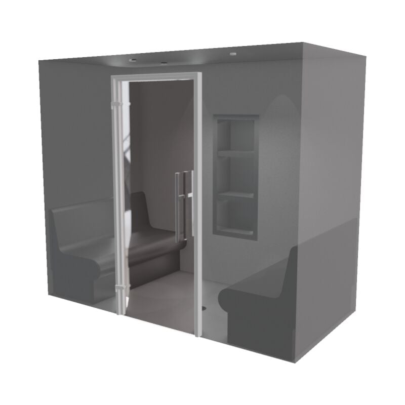 Desineo - 240 x 120 - Hammam kit de construction cabine de douche à carreler avec générateur vapeur