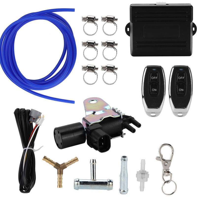 Jeffergarden - Eosnow Kit de contrôleur de Valve de découpe d'échappement sans fil, télécommande sous vide universelle pour voiture