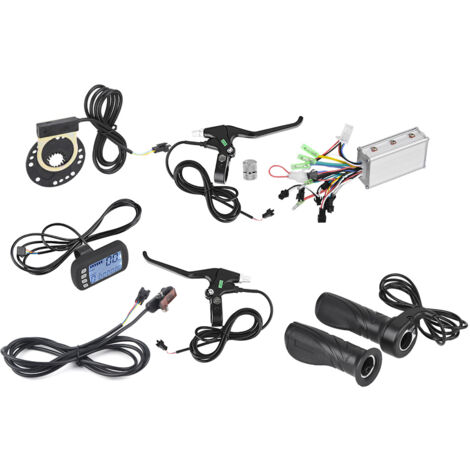 Kit de contrôleur de moteur sans balais 350W avec écran LCD pour vélo/scooter électrique 24V/36V