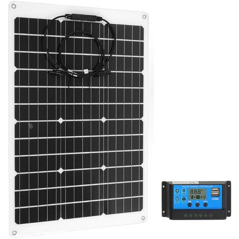 Kit de Contrôleur de Panneau Solaire Flexible, 70W 1000V Tension du Système Contrôleur d'économie d'énergie Assemblage de Panneau Solaire 30° Flexible pour RV pour Voyage