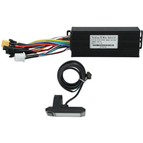 Kit de contrôleur vélo électrique 1500W 30A avec écran LCD, conversion onde sinusoïdale 3 modes pour 24V 36V 48V - Pièce de rechange