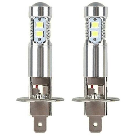 Kit de conversion d'ampoules LED H1 pour phares (2 unités) - Feux de route, feux de croisement et antibrouillards 100 W, 6000 K, blanc brillant - Kit de remplacement pour AquaForge