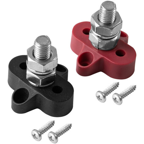 Kit de conversion de barre omnibus pour camping-car avec bornier haute intensité à un seul goujon, barre omnibus pour yacht, rouge M10