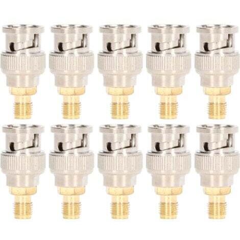 Kit de conversion d'instruments, 10 pièces, adaptateur coaxial RF, connecteur SMA femelle vers BNC mâle