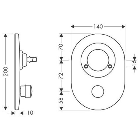 Kit de conversion HG Mélangeur de bain UP Espacement des trous 72mm chromé