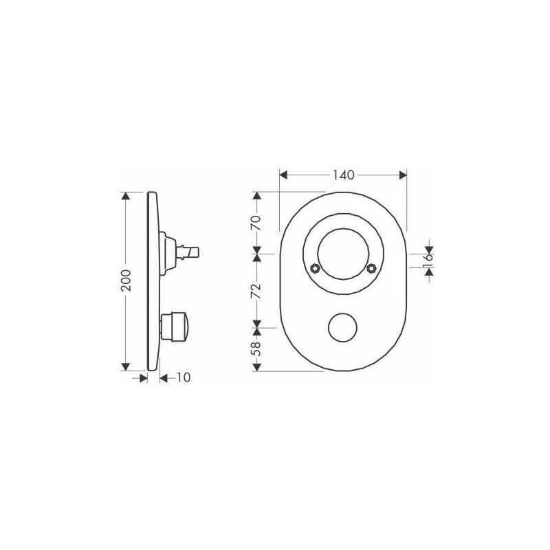 

Kit de conversión HG UP mezclador de baño Distancia entre agujeros 72 mm acero-optik