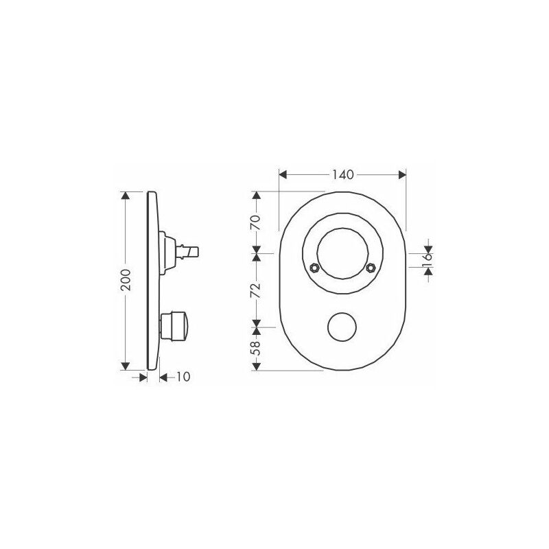 

Hansgrohe - Kit de conversión HG UP mezclador de baño Distancia entre agujeros 72 mm satinox
