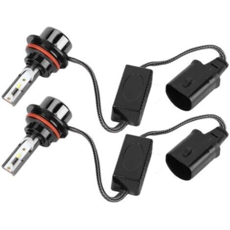 Kit de conversion phares LED 9004 – 2 unités, 60 W, pour feux avant et antibrouillard, compatible voiture